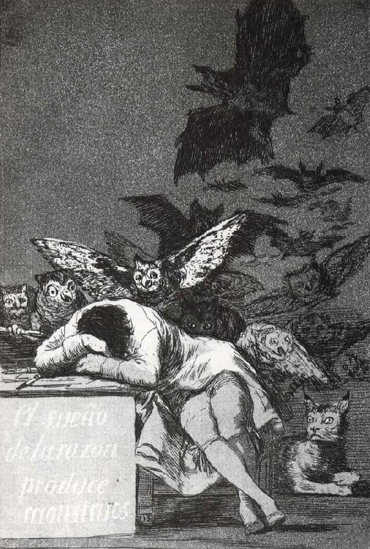 Francisco Goya El Sueno de la razon produce monstruos Sweden oil painting art